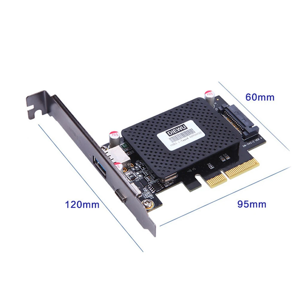 Maikou USB3.1 A + C карта расширения PCI e 10G riser card настольная Type C|Платы расширения| |
