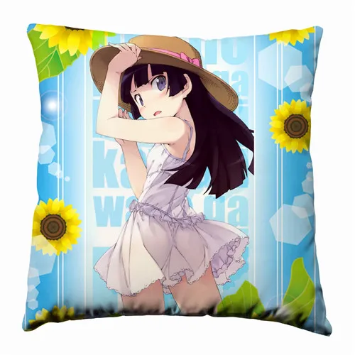 Аниме Манга Oreimo Kuroneko 40x40 см наволочка чехол для подушки сиденья постельные принадлежности - Цвет: Коричневый