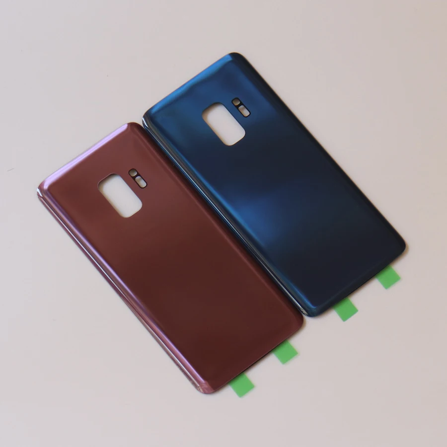 10 шт./лот, стеклянный материал, чехол на заднюю батарейку для samsung Galaxy S9, G960, S9 Plus, G965F, Задняя стеклянная крышка корпуса+ клей