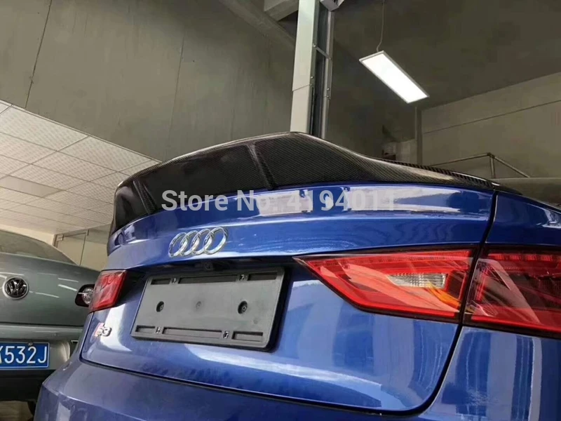 MONTFORD Carbon Fiber Rear Roof Lip Spoiler Tail Trunk Boot Wing Cover Car Accessories For Audi A3 S-LINE S3 Sedan 2014-2019 | Автомобили