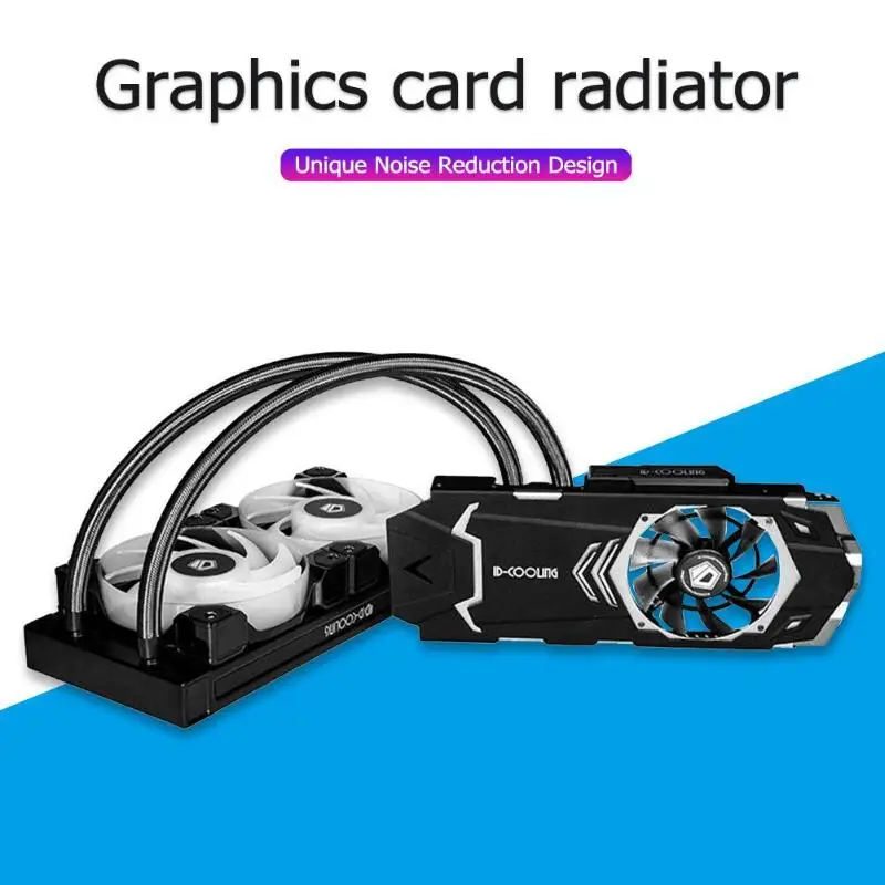 Alloyseed ID-COOLING ICEKIMO 240VGA-RGB Видеокарта кулер для воды двойной шарикоподшипник RGB вентилятор и боковой светильник Barfor GeForce/AMD