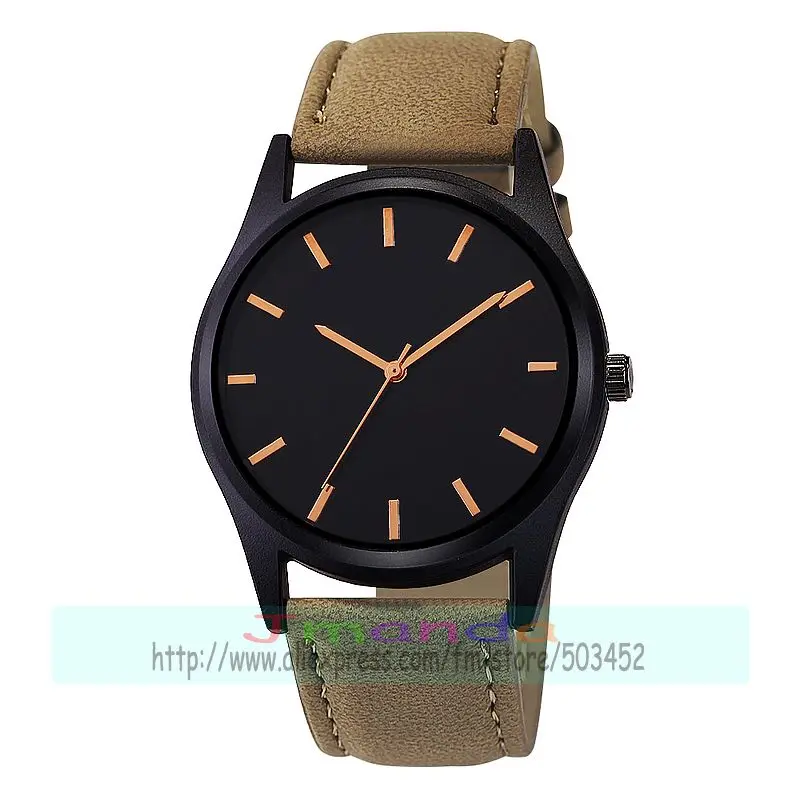 light brown rose 100 шт/лот 8595 без логотипа красные секундные кожаные кварцевые часы повседневные мужские деловые наручные часы оптом мужские часы - Цвет: light brown rose