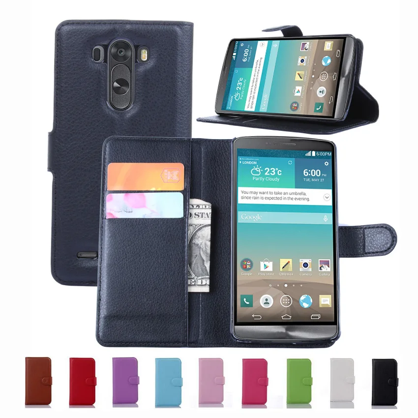 Из искусственной кожи розовый чехол для LG G3 D855 F400 D851 lgg3 флип бумажник с магнитной