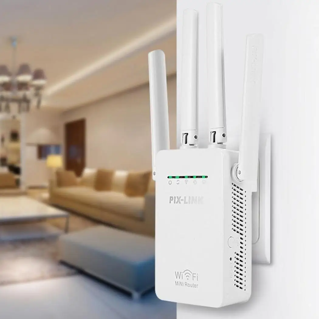 300Mbps Wireless Range Extender WiFi Router 4 Antenna Home Networking Repeater | Компьютеры и офис