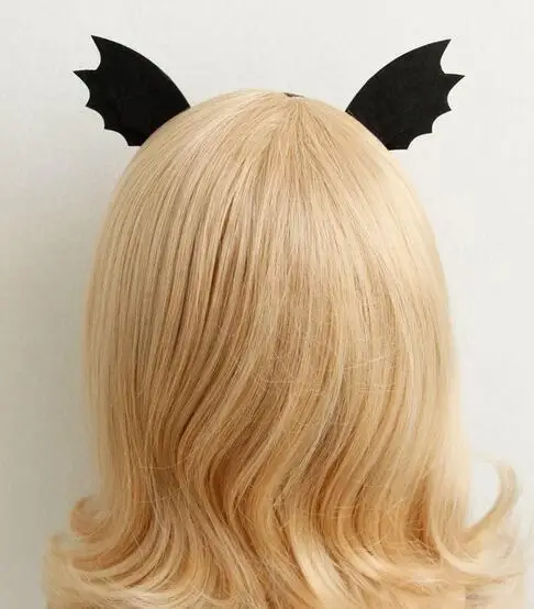 

New arrival women's Bat ears with red rhinestone hairbands party girl's lovely punk headband lovely hair accessories