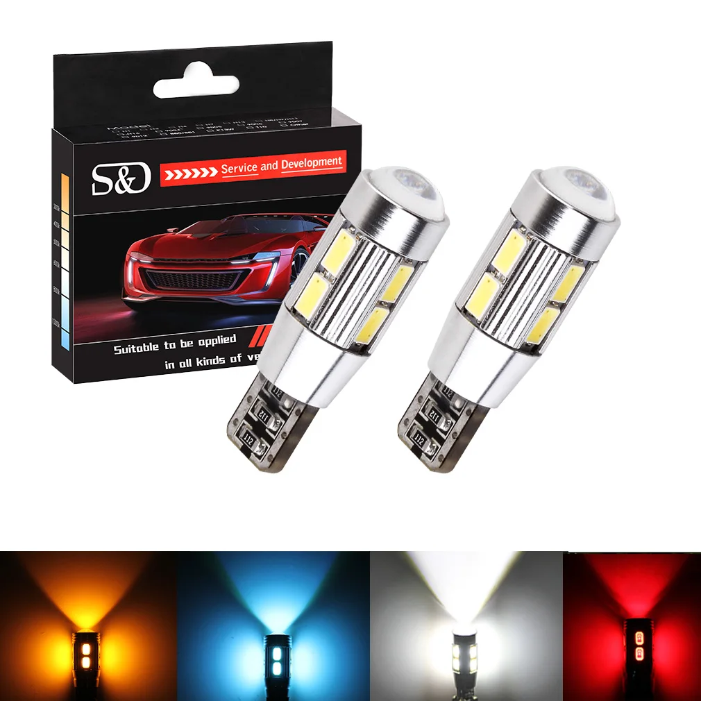 T10 W5W 5630 SMD белый CANBUS OBC светодиодный светильник без ошибок 501 dash автомобильный s