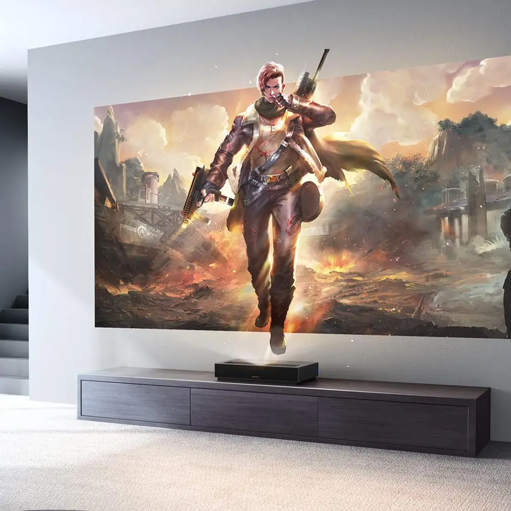Лазерный проектор Xiaomi Fengmi tv 4K cinema 150 дюймов 2,4G/5G Wifi домашний кинотеатр 2 Гб 64 Гб MIUI tv поддержка HDR10 Dobby DTS