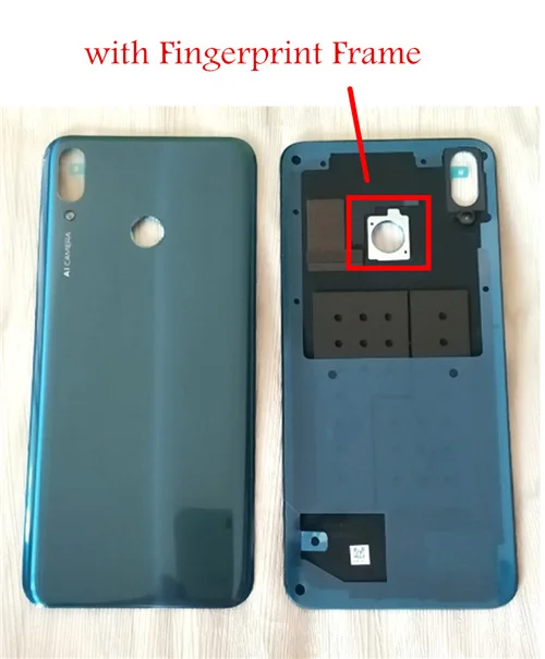 Blue Для huawei Y9 /Enjoy 9 Plus Задняя крышка батареи стеклянная панель Задняя крышка корпуса Дверь Наслаждайтесь 9 плюс запасные части для ремонта - Color: Blue
