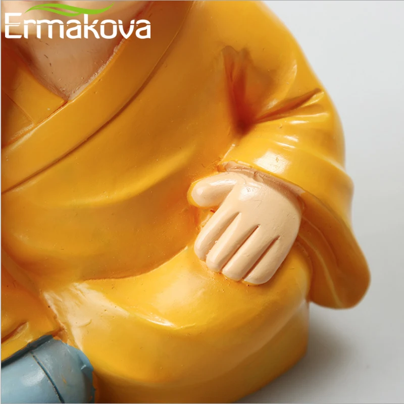 Ермакова китайская Монка Gongfu Статуэтка Смола кунг-фу Шаолинь фигурка монаха буддийская фигура домашний офис кукольный автомобиль Декор