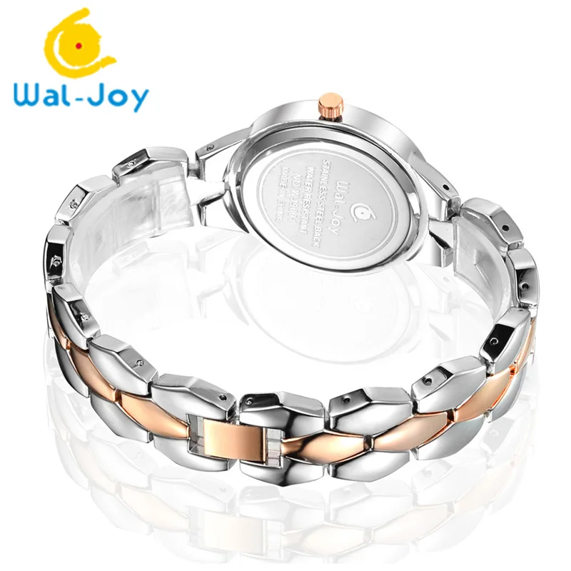 Золотые женские часы Wal-Joy роскошные Брендовые Часы из нержавеющей стали