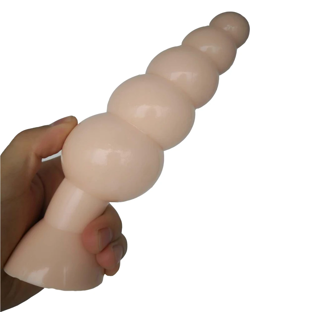 HOWOSEX Soft huge Anal beads with Suction Cup Large Butt Plug Prostate Adult Sex Toys for Men Gay Woman Erotic | Красота и здоровье