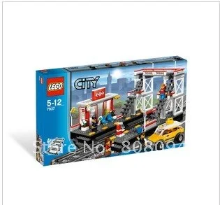 L7937 city railway station PinCha blocks series children toys |