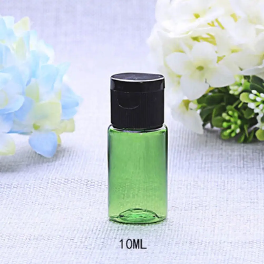 10 шт пластиковая мини Косметическая пустая бутылка с откидной крышкой эфирное