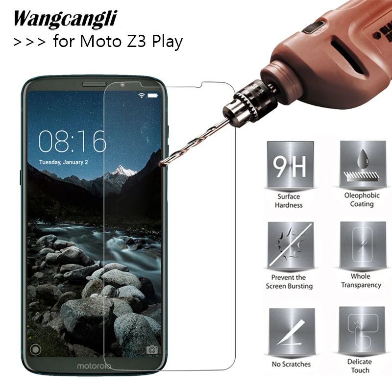 Wangcangli 2.5D Закаленное стекло для Motorola Z3 Защитная пленка телефона 0 3 мм ультратонкая