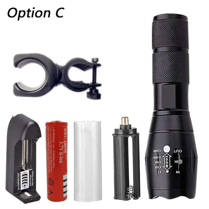 Option C Z20 Litwod ультра яркий CREE XM-L2 U3 светодиодный фонарик 5 режимов 4000 люмен масштабируемый светодиодный фонарь 18650 зарядное устройство - Испускаемый цвет: Option C
