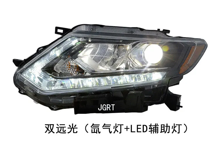 Автомобильный Стайлинг фар в сборе- для Nissan X-Trail douleu Angel Eye светодиодный DRL Объектив двойной луч H7 H7 hid комплект с 2 шт