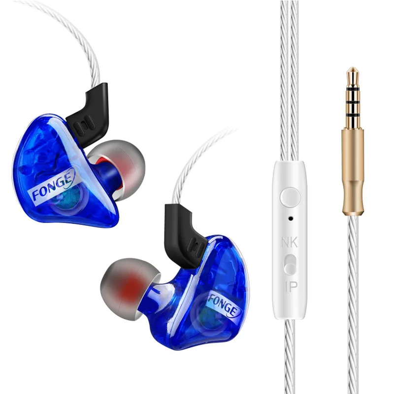 Стерео Super Bass проводные наушники прозрачный HIFI Водонепроницаемый IPX5 гарнитура