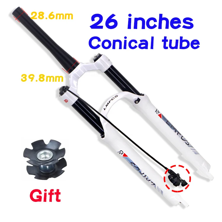 26 Tapered Line LMFCS MTB велосипедная передняя вилка 26 27,5 29 дюймов из магниевого сплава air Dampong горный велосипед 32 rl100мм передняя вилка дисковый тормоз велосипед - Цвет: 26 Tapered Line