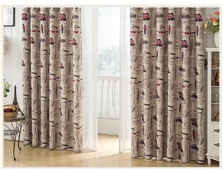 Шторы светонепроницаемые в британском стиле романтичные модные современные
