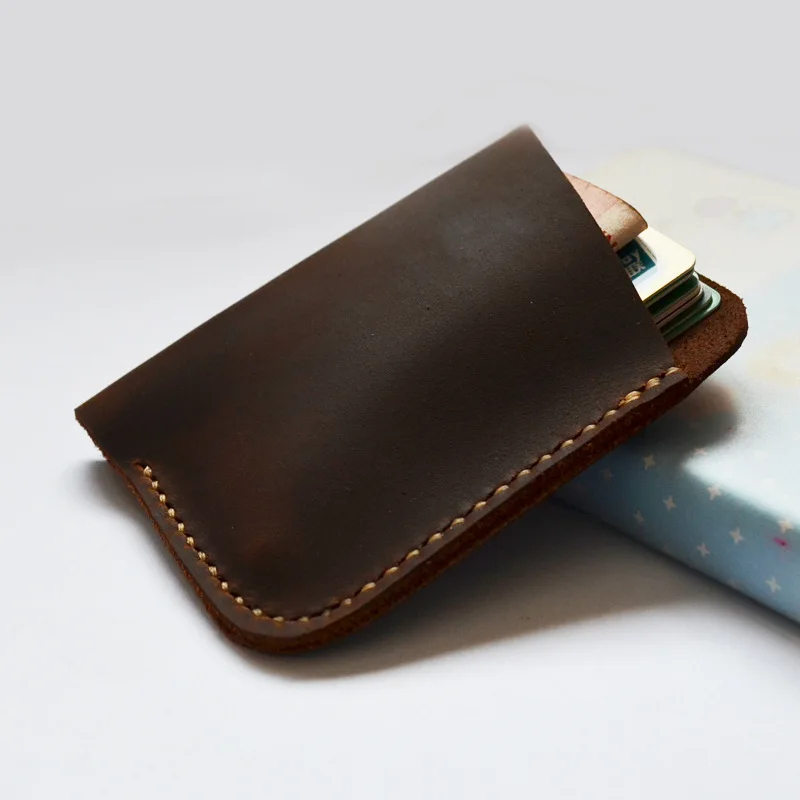

crazy horse card holder cover case to protect credit cards porte carte minimalist wallet for namecard holder organizer