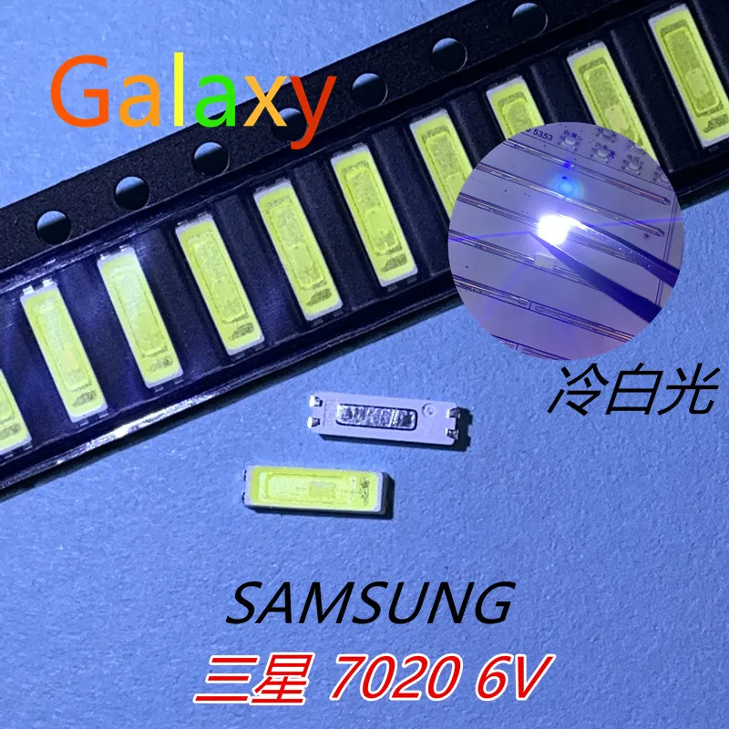 SAMSUNG LED Backlight TV 7020 High Power 1W 6V 98LM Cool white For LCD Application 200PCS | Лампы и освещение