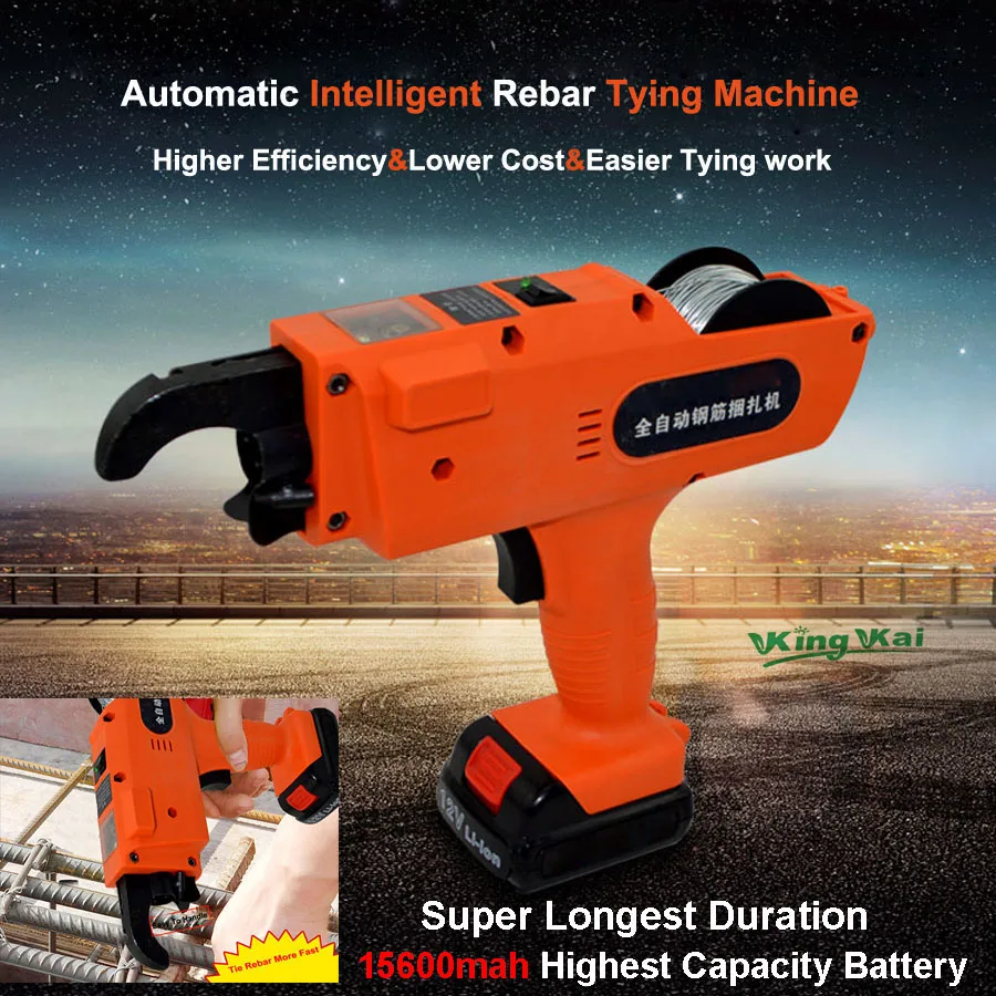 12V 15600mah автоматический беспроводной Перезаряжаемый литиевый аккумулятор, Электрический станок для завязывания арматуры, набор инструментов для строительства арматуры