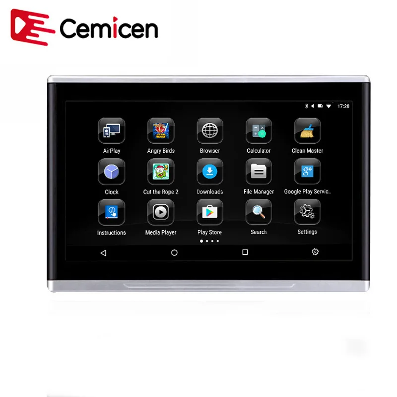 Cemicen 10 1 дюймов Android 6.0.1 Автомобильный подголовник монитор HD 1080P видео сенсорный