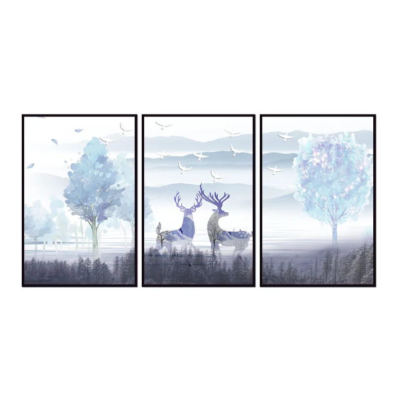 

Factory wholesale (No Framed) Elk series poster Canvas Print On Canvas Printing Wall Pictures 12YM-A-705