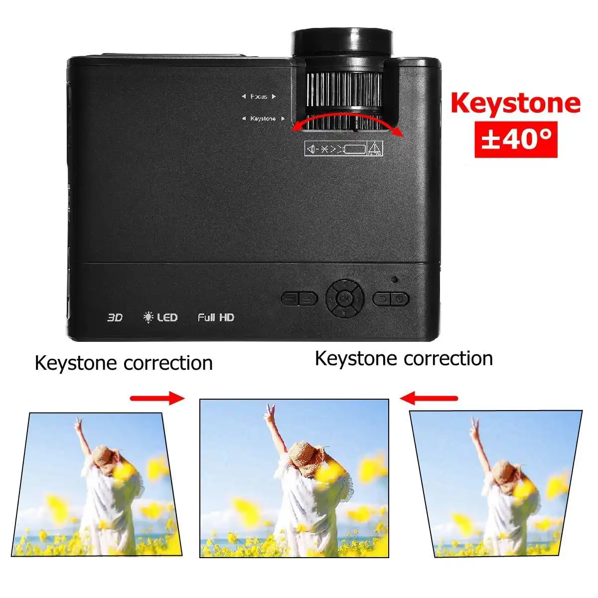 1080P 3D 7000 люмен светодиодный проектор домашний кинотеатр мультимедиа HDMI/USB/VGA