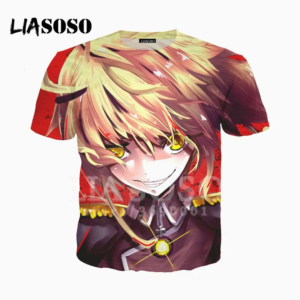 Женская и мужская футболка с 3D принтом LIASOSO Youjo Senki Tanya Degurechaff летняя повседневная в