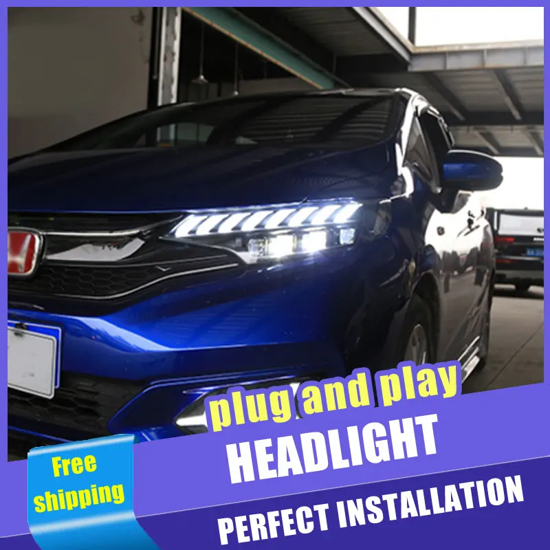 2 шт. Автомобильные светодиодные фары для Honda fit 13-18 | Автомобили и мотоциклы