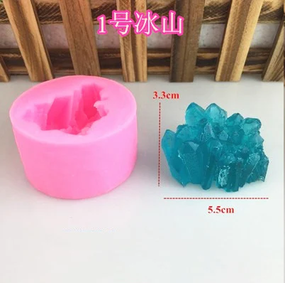 Iceberg1 1 шт., коралловый сахар, 3D айсберг, силиконовая форма для помадки, Хрустальная сосулька, форма для шоколада, украшение торта, инструмент для самостоятельного изготовления - Цвет: Iceberg1