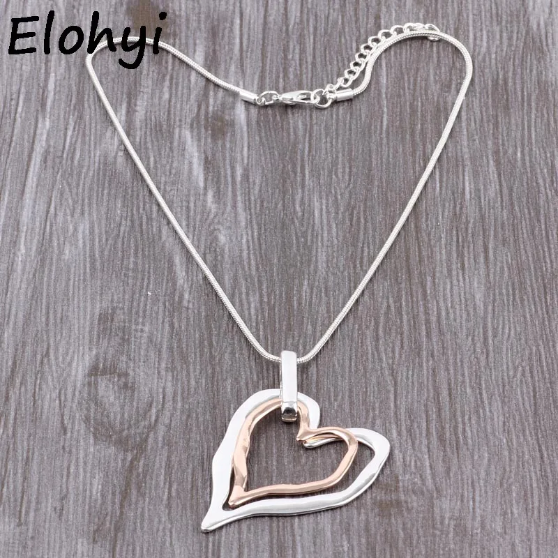 Eleyhi новый большой двухслойный Змеиный ошейник с сердечком высокое качество