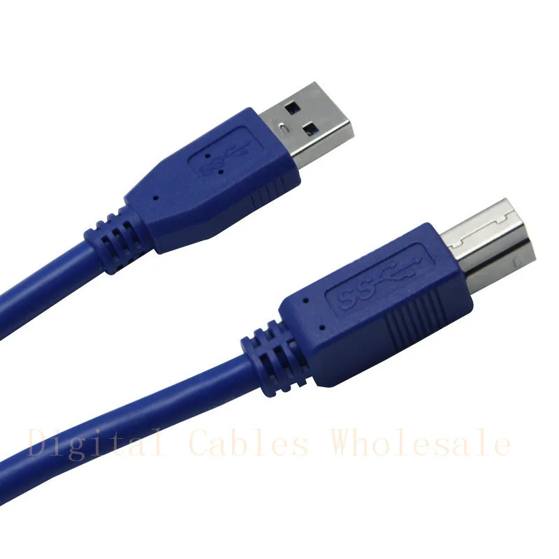 Высококачественный синий USB 3 0 A Male AM to B Type BM удлинитель для принтера кабель USB3.0 m 1m