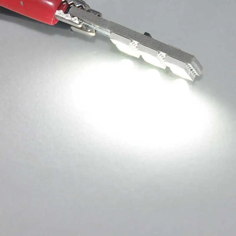 2 шт. автомобильный T10 светодиодный светильник 6 SMD 5050 6000K белый авто номерной знак