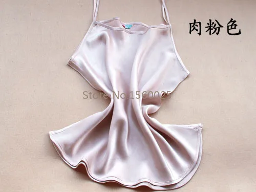 Майка женская из натурального шелка базовый топ 100% чистого крепа атласный