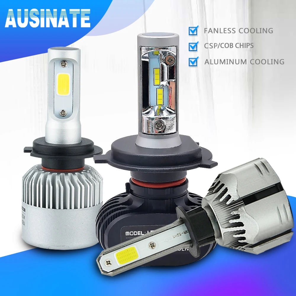 H4 H7 LED H1 H3 H8 H9 H11 9006 9005 автомобильная лампа для фар CSP чип 50 Вт 8000LM Автомобильные фары