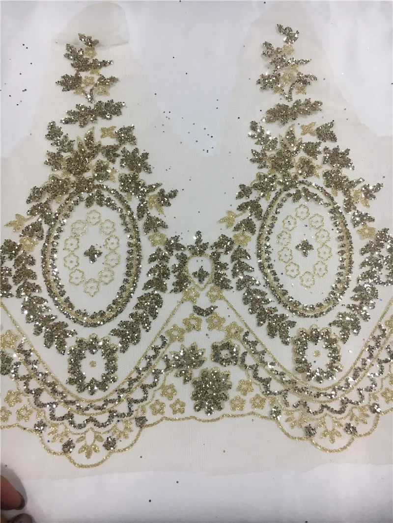 Новинка 20 ярдов/партия кружевная отделка с приклеенными блестками JRB-102822 Тюлевое
