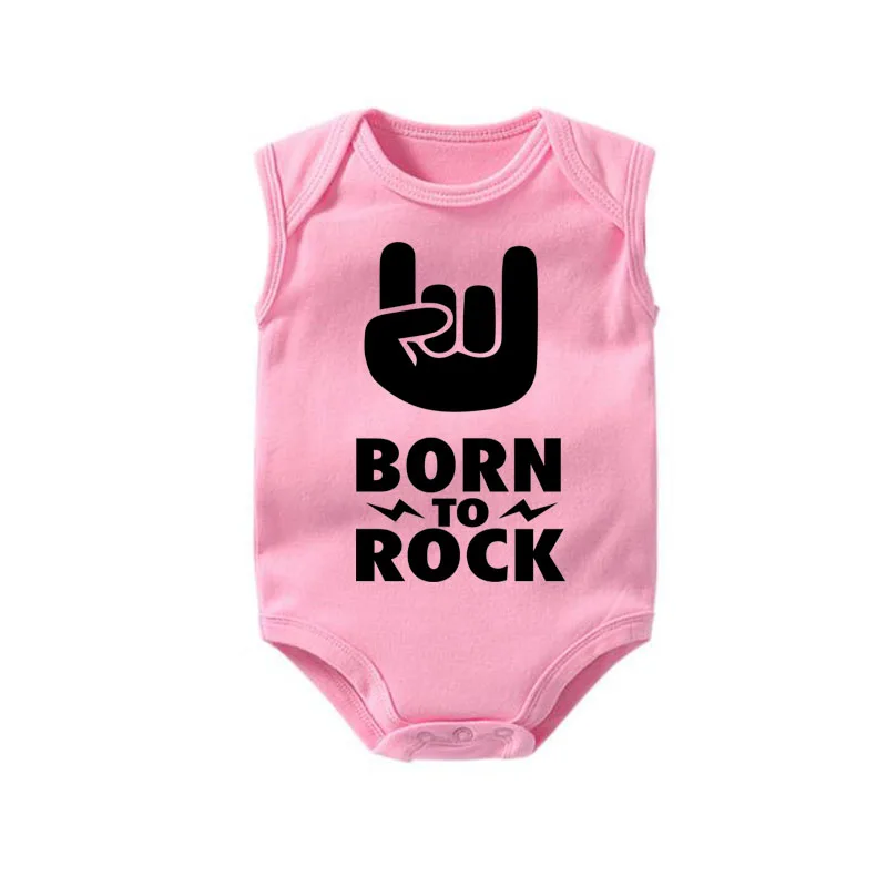 borntorock pink Боди для малышей «Born to Rock», хлопковая крутая одежда для малышей, подарок для малышей, альтернатива для малышей, рок-звезда, 0-12 месяцев - Цвет: borntorock pink