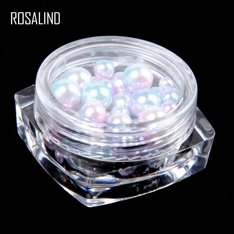 ROSALIND 1 коробка Кристалл 3D дизайн ногтей Стразы и украшения Смешанные аксессуары в колесиках аксессуары для самостоятельного маникюра