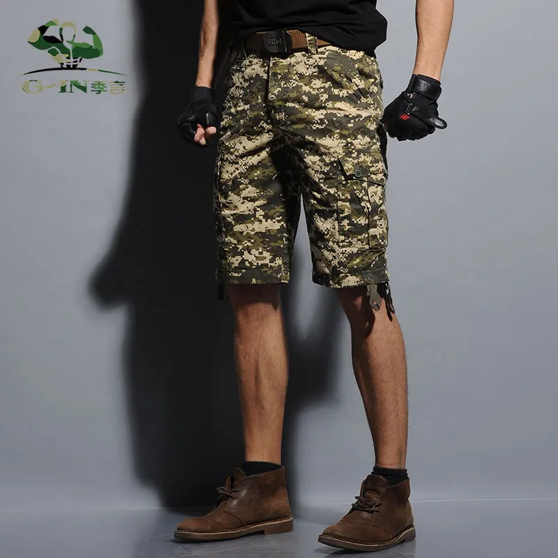 Летние мужские шорты армейские Карго повседневные Бермуды Модный комбинезон