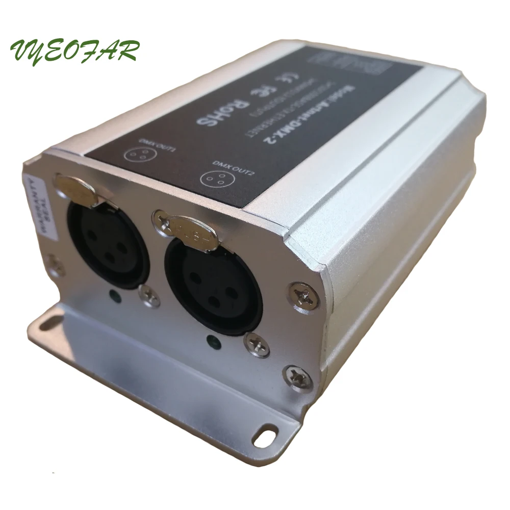 DC12V Artnet-DMX-2; ArtNet-конвертер DMX; ArtNet вход; DMX 1024 каналов Выход 512x2CH каналы Artnet конвертер DMX