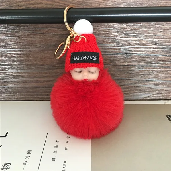Мультяшная кукла Hairball брелок плюшевая Сумочка автомобильный брелок для женщин плюшевые брелки 30 цветов - Цвет: 9
