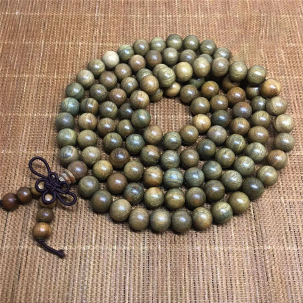 Оптом 6/8 мм натуральные ароматные зеленые буддийские бусы из сандалового дерева