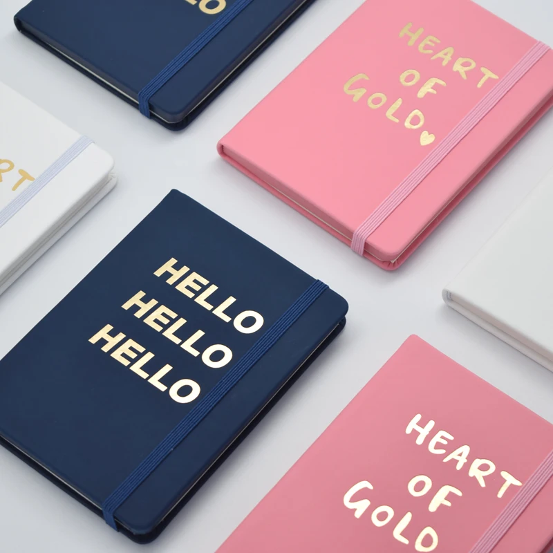 Милый портативный блокнот A6 с именем логотипа на заказ квадратный карманный для