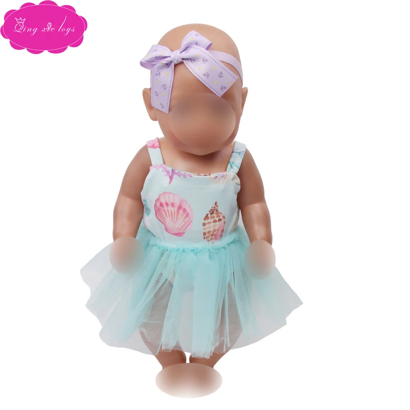 43 cm baby dolls Clothes blue dress + hair belt elf costume accessories fit 18 inch Girl doll As gift to children zf13 | Игрушки и хобби