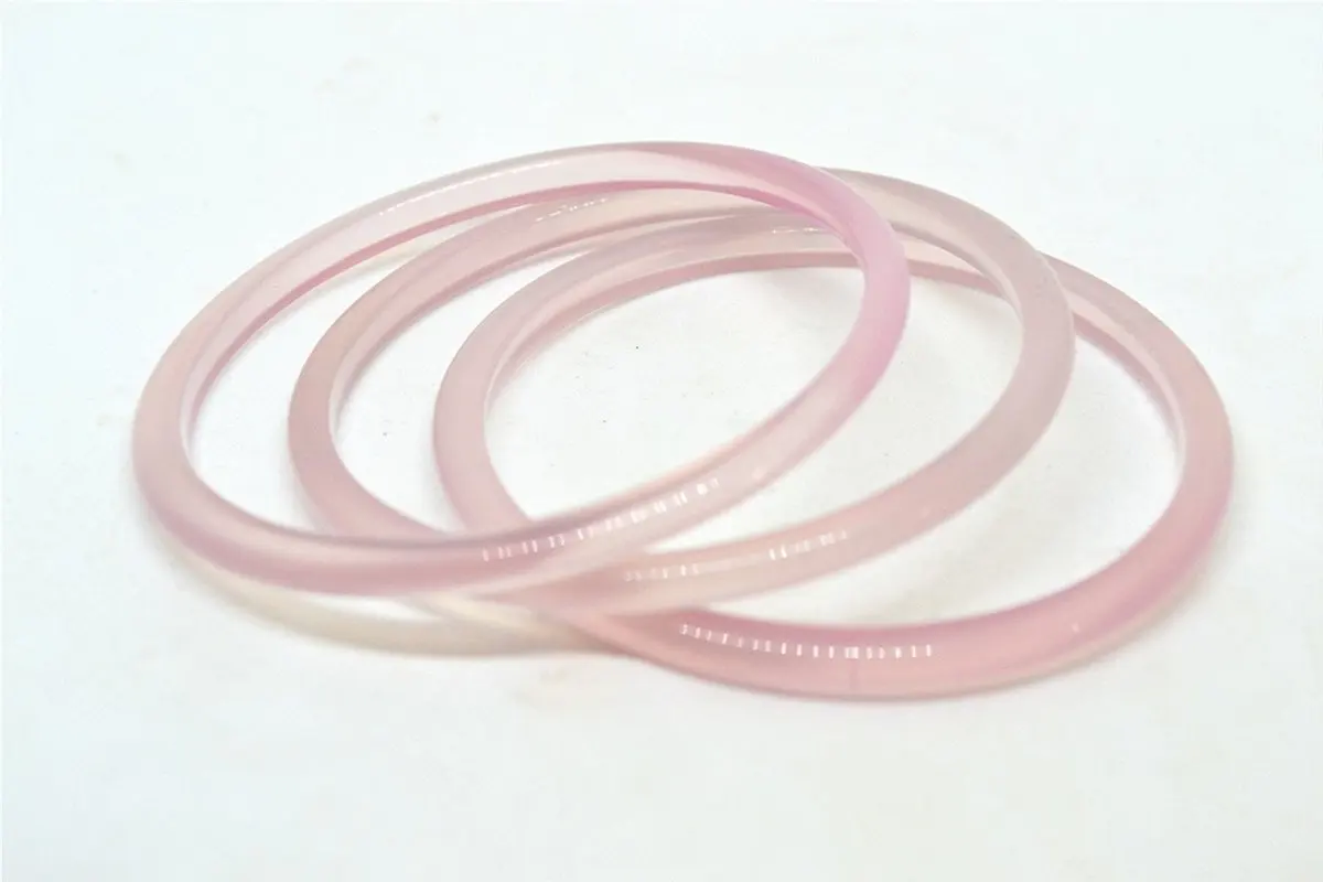 3pcs Natural Agate Jade Icy White Bangle Bracelet Gemstone Jewelry|gift gifts|fashion jewelrygift accessories |