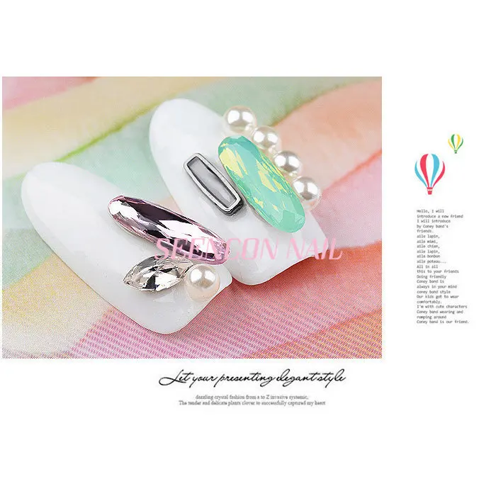 10 шт. Блестящие Стразы для ногтей овальной формы|rhinestones for nails|nail art crystalnail |