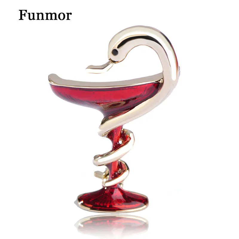 Эмалированная змея Funmor из эмальта с чашками Броши металлического сплава