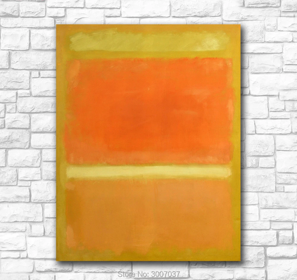 

Modern Wall Pictures For Living Room Abstract Mark Rothko Yellow Orange Yellow Light Orange Oil Painting Art ship by DHL Fedex